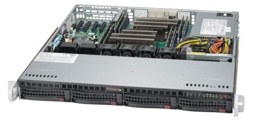 Стоечный серверный корпус Supermicro CSE-813MFTQC-350CB2 (черный цвет)