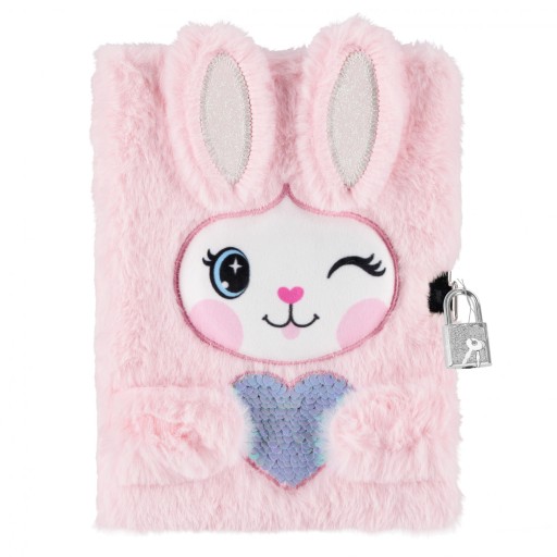 PAMIĘTNIK PLUSZOWY NOTES WŁOCHACZ NA KŁÓDKĘ KRÓLIK KRÓLICZEK RABBIT