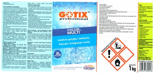 CHLOR TABLETKI ZESTAW DO DEZYNFEKCJI CHEMIA DO BASENU JACUZZI 1kg po 20 g