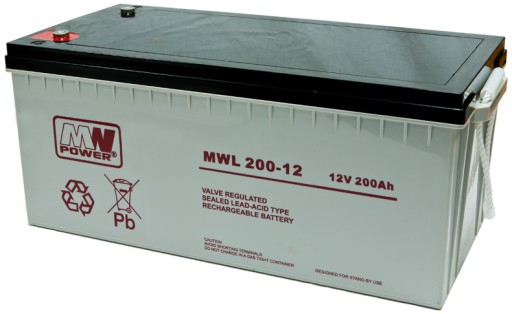AKUMULATOR BATERIA AGM POWER MWL MWL200 MWL200-12 12V 200AH MAGAZYN ENERGII