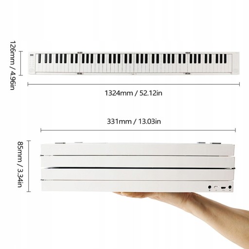 Składane Pianino elektroniczny fortepian cyfrowy