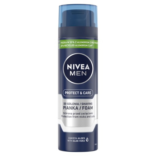 NIVEA MEN PROTECT&CARE Смягчающая пена для бритья для мужчин 200мл
