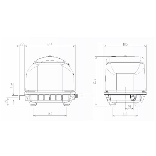 DMUCHAWA KOMPRESOR MEMBRANOWY ATB-120 WYDAJNOŚĆ – 120L/MIN