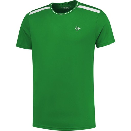 KOSZULKA TENISOWA MĘSKA DUNLOP CLUB CREW TEE MEN GREEN/WHITE XXXL