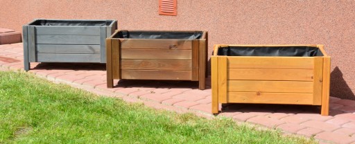 ДЕРЕВЯННЫЙ ЦВЕТОЧНЫЙ ГОРШОК, деревянная коробка, 80 см