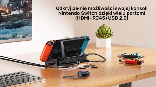 Док-станция Unitek для консоли Nintendo Switch пульт дистанционного управления HDMI LAN USB