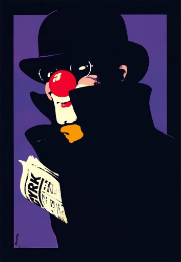 Plakat CYRK Clown szpieg -Świerzy 1975/2023