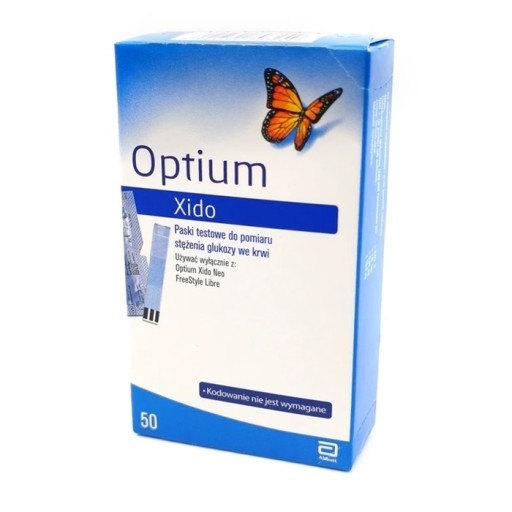 ТЕСТ-ПОЛОСКА НА ГЛЮКОЗУ OPTIUM XIDO 50 ШТ. + МАНОМЕР