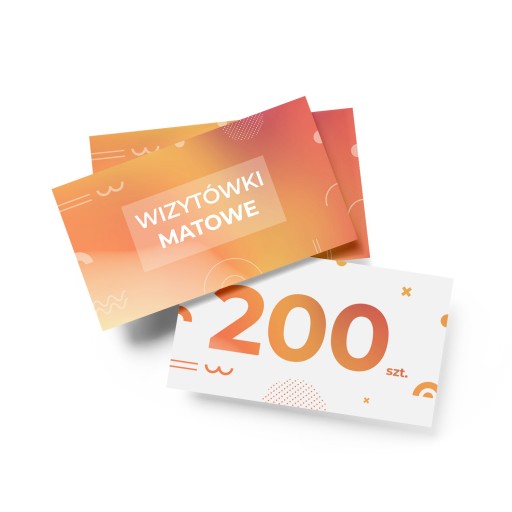 Wizytówki LAMINOWANE - MAT | 200 sztuk | KREATOR on-line