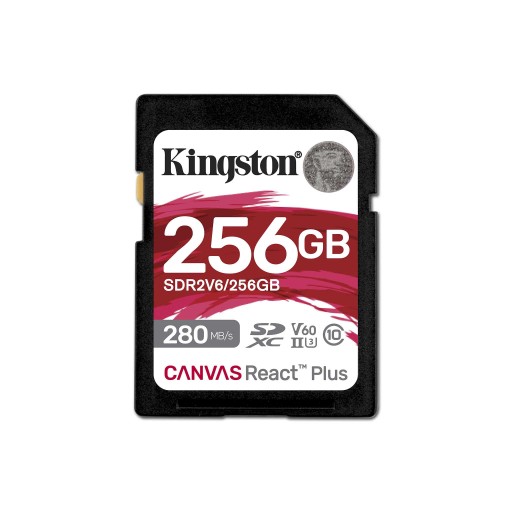 Карта памяти Kingston Technology Canvas React Plus 256 ГБ SDXC UHS-II, класс 10
