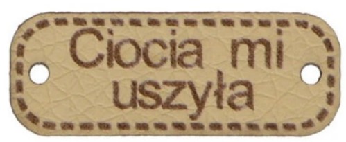 Бирки из экокожи, нашивка с надписью Тетушка сшила мне х5
