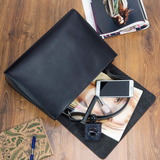Torebka Skórzana VerMari Lezio Quadro Czarna