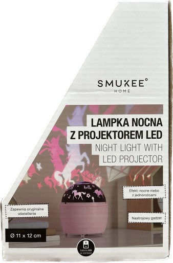PROJEKTOR Lampka nocna dla dzieci różowa jednorożce