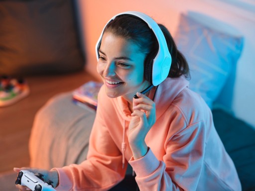 ЛЕГКИЕ ИГРОВЫЕ НАУШНИКИ PS5 PS4 С МИКРОФОНОМ