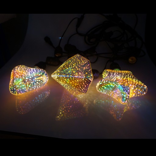 ДЕКОРАТИВНАЯ СВЕТОДИОДНАЯ ЛАМПА НА НИТИ 3D ЭФФЕКТ