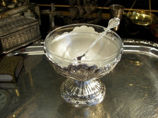 СЕРЕБРЯНАЯ САХАРНИЦА, ЛЕДЯНАЯ ЧАШКА, ГРАВИРОВКА ДЕСЕРТ