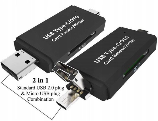 CZYTNIK KART SD MicroSD USB USB-C MICRO USB 1 5w1