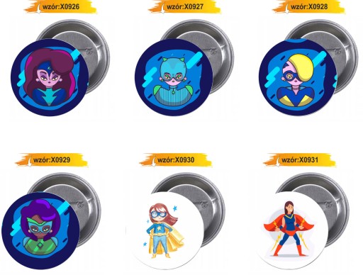 Булавки-кнопки Значки SUPER HERO ДЕШЕВЫЙ ХИТ