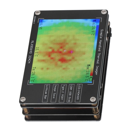 Cyfrowa kamera termowizyjna LCD o przekątnej 2,8 cala z baterią.