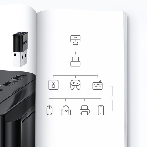 АДАПТЕР BASEUS MINI BLUETOOTH 5.0 ПРИЕМНИК USB ПК