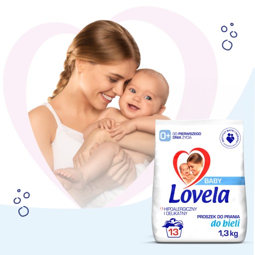 Lovela Baby гипоаллергенный стиральный порошок для малышей белый, 3х1,3кг.