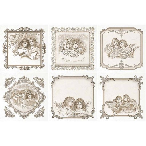 ZESTAW PAPIERÓW RYŻOWYCH ITD RSM058 anioły