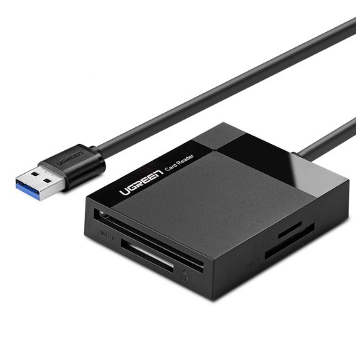 Кардридер Ugreen USB 3.0 SD/micro SD/CF/MS черный (30231)