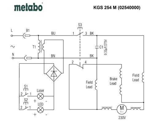Ротор Metabo для торцовочной пилы KGS 254 M 310011490