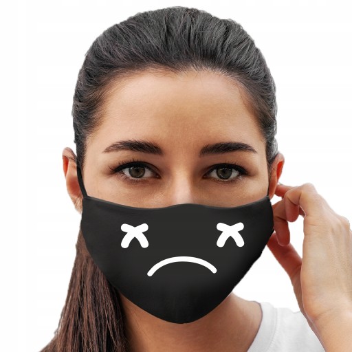 МАСКА ХЛОПКОВАЯ МАСКА SAD FACE PRINT HIT
