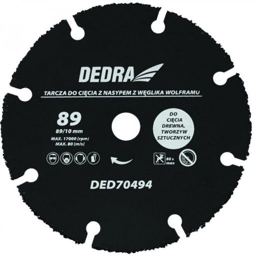 Пила циркулярная Dedra DED7049 10 мм Mini + 4 диска