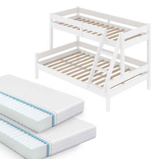 кроватка EVEREST 200X120 БЕЛАЯ + МАТРАС VITALISPA