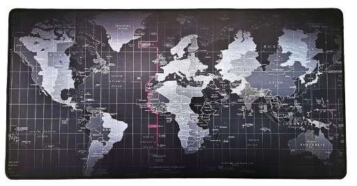 Большой коврик для мыши 80x30 с картой мира, офисная мышь