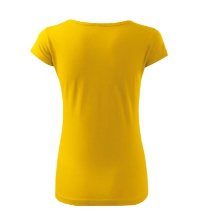 Dopasowana Koszulka Damska T-shirt bawełniana PURE 122 Żółta L