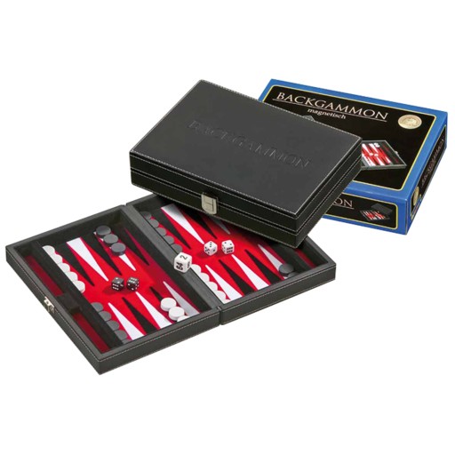 Philos Backgammon Tinos mały czerwony 23x16,5cm