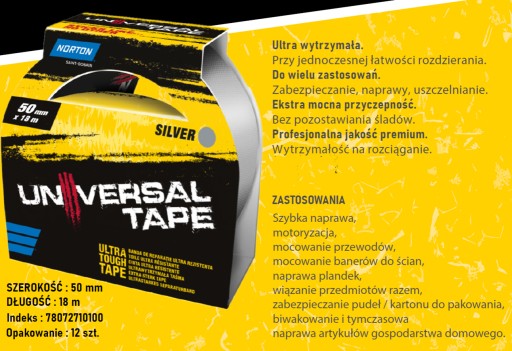 Norton taśma naprawcza 50mm x18m
