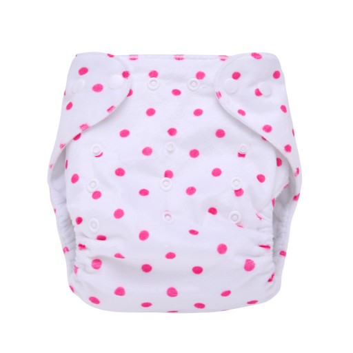 МНОГОРАЗНЫЕ подгузники PUL DIAPER POCKET + 1 БЕСПЛАТНАЯ ВСТАВКА в розовый горошек