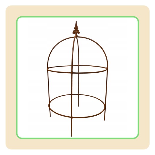Podpora do roślin pnących obejma piwonii RÓŻ PERGOLA okrągła 60cm obelisk