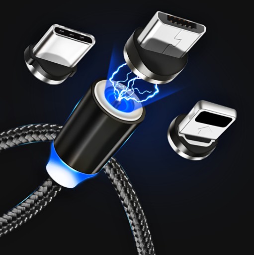 МАГНИТНЫЙ КАБЕЛЬ 3в1 MICRO TYP-C для IPHONE USB-C