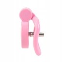 MAŁY RÓŻOWY PŁASKI PAS CNOTY CHASTITY CAGE 5 PIERŚCIENI + DILATOR