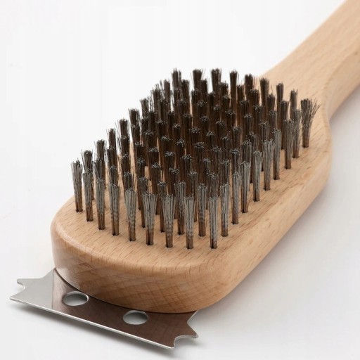 KEA GRILLTIDER ЩЕТКА ДЛЯ ЧИСТКИ ГРИЛЯ С ДЕРЕВЯННОЙ РУЧКОЙ БУК 42 см