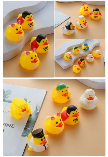 Детские игрушки для ванной, купальные утки, мультяшные животные S