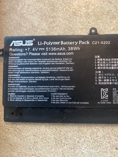 Bateria Asus C21-X202 oryginalna
