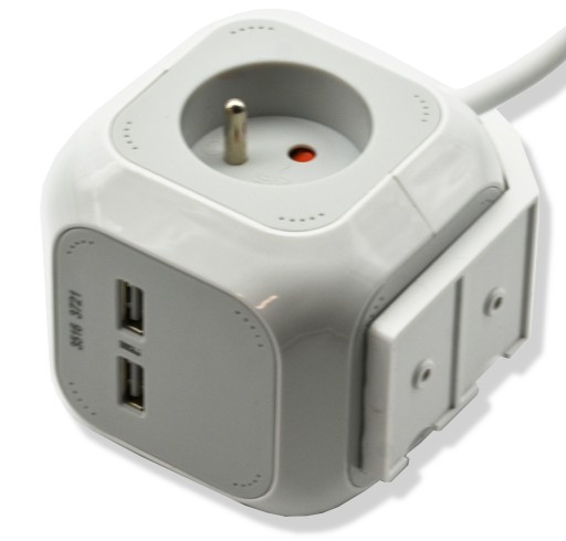 Куб -разгибательный куб 2 x usb -зарядное устройство для стола 4 кабель сокетов 1,4 м.
