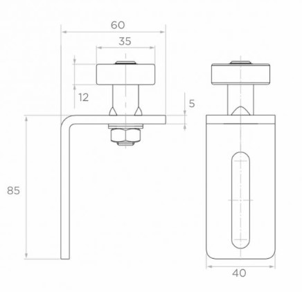 ТЕЛЕЖКА-РОЛИКИ ДЛЯ ОТКАТНЫХ ВОРОТ КОМПЛЕКТ 80x80