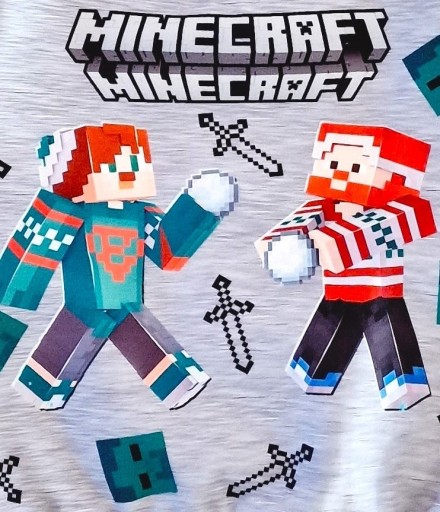 СВИТШОТ MINECRAFT 116 для мальчика, СЕРЫЙ
