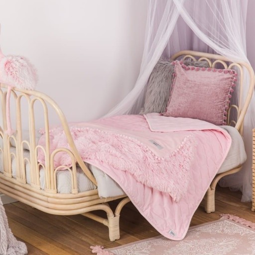 Bizzi Growin Dutch Velvet Розовое бархатное одеяло 120 x 100 см
