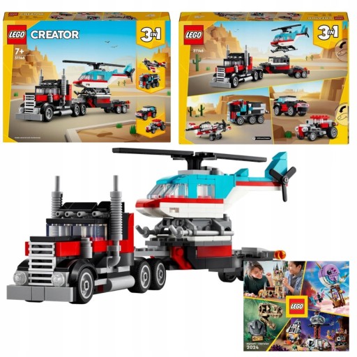 LEGO Creator Бортовой грузовик и вертолет 31146 + БЕСПЛАТНЫЙ КАТАЛОГ