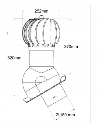 Вентиляционная труба Krono Plast ROTOLINE 150 мм