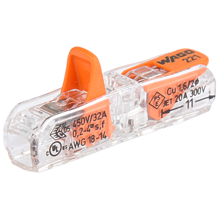 10x WAGO ZŁĄCZKA PRZELOTOWA 221-2411 2x0,2-4mm2