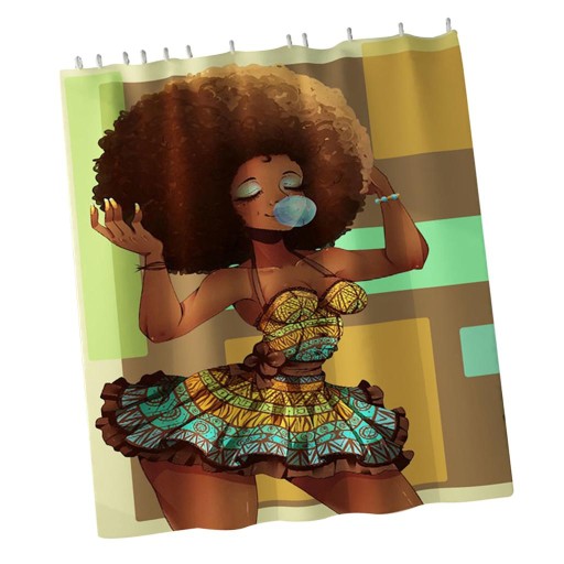 Подкладка для занавески для душа PEVA Mildew African Women_C